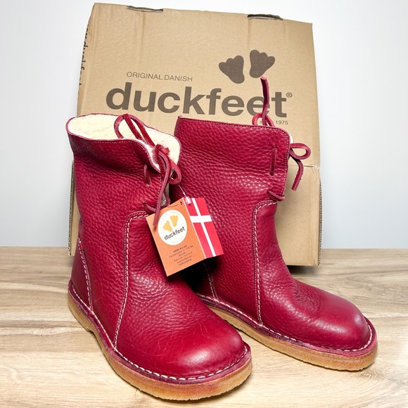 Duckfeet Shoes New Duckfeet Arhus Pebbled Leather Wool Boots Poshmark